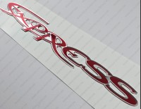 Cruisers Yachts Express Chrome/Red Raised Domed 3D Decal 17.5" x 2.5" 1pcs.